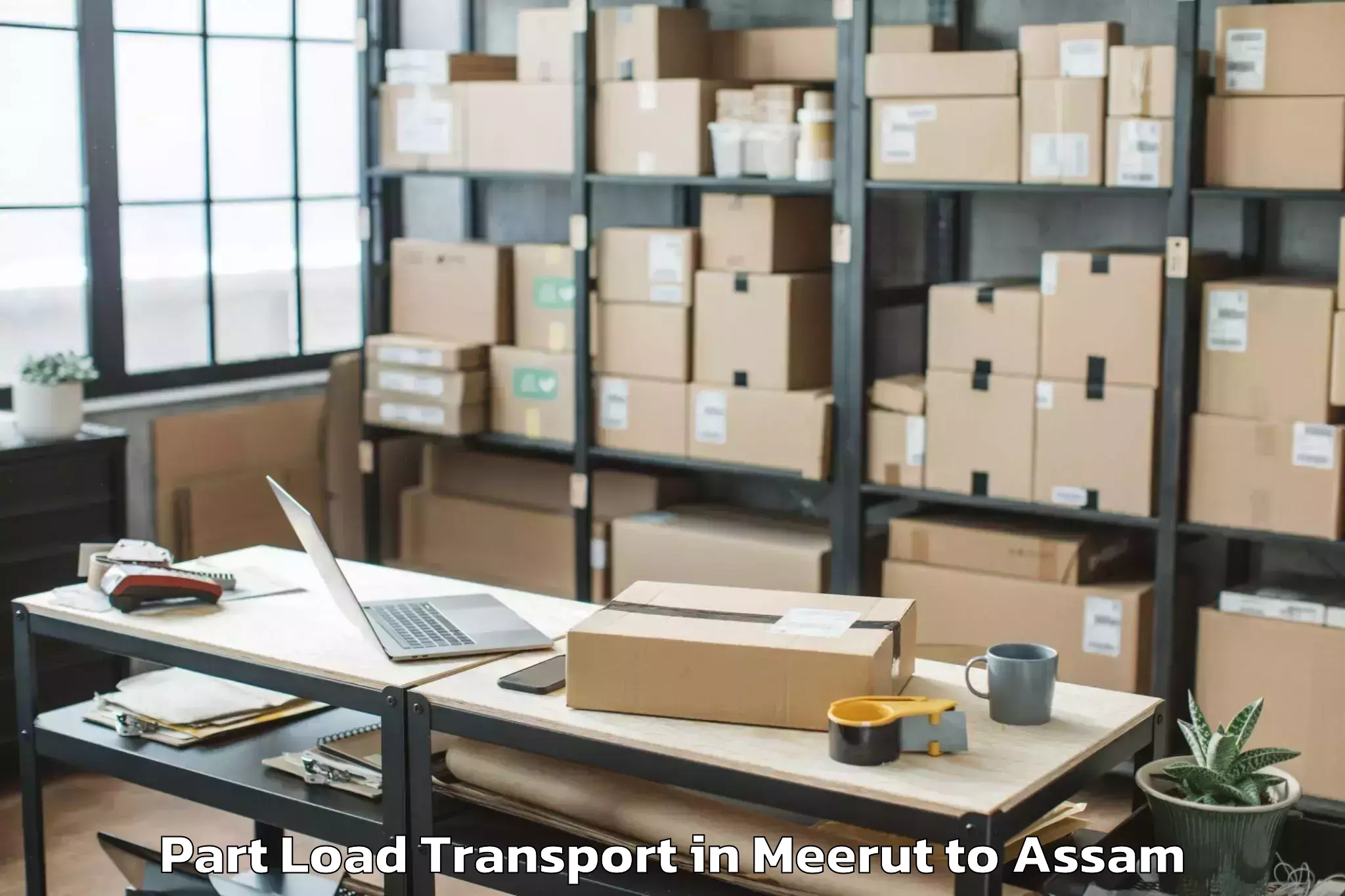 Affordable Meerut to Rowriah Airport Jrh Part Load Transport